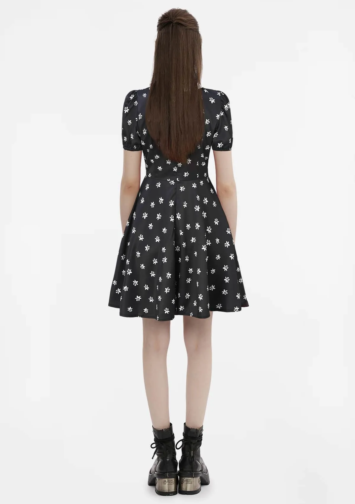 Gothic Charm Polka Dot Dress sold by Shasilo Goth product image thumbnail 4