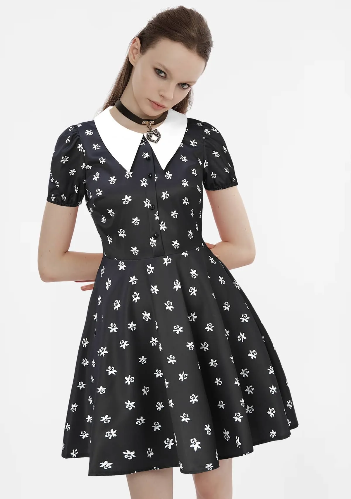 Gothic Charm Polka Dot Dress sold by Shasilo Goth