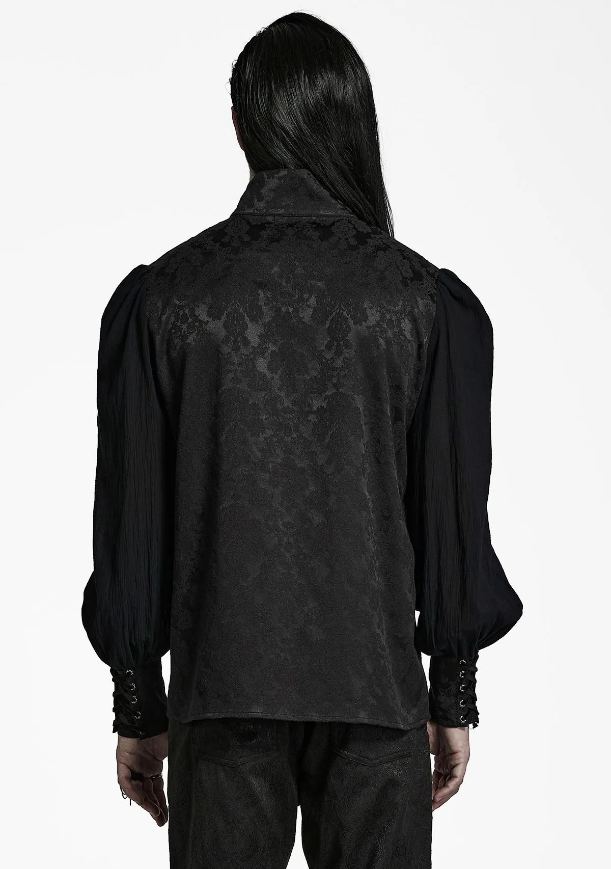 Goth Lantern Sleeve Stand Collar Shirt sold by Shasilo Goth product image thumbnail 3
