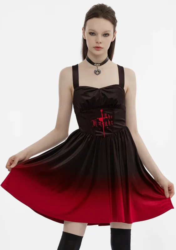 Dark Gothic Embroidered Slip Dress sold by Shasilo Goth