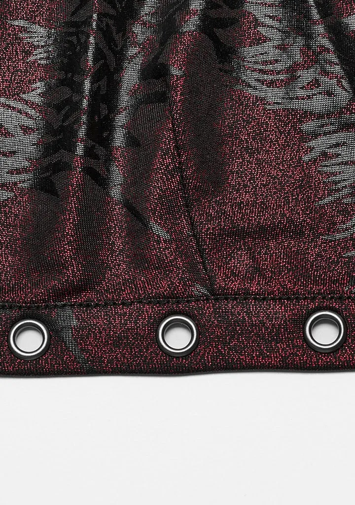 Gothic Crimson Enigma Halter Top sold by Shasilo Goth product image thumbnail 2