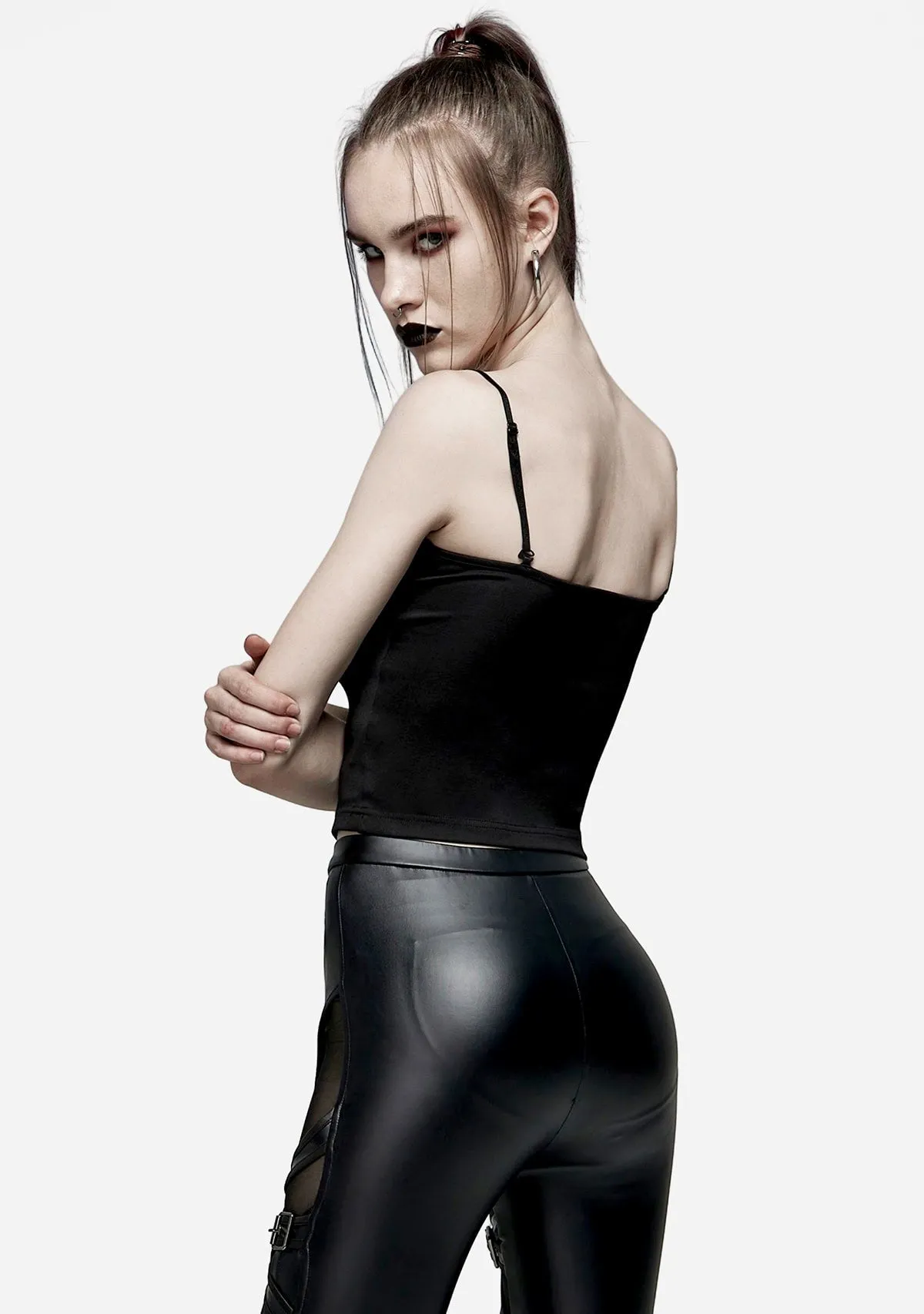 Goth Bat Collar Knit Tank sold by Shasilo Goth product image thumbnail 5