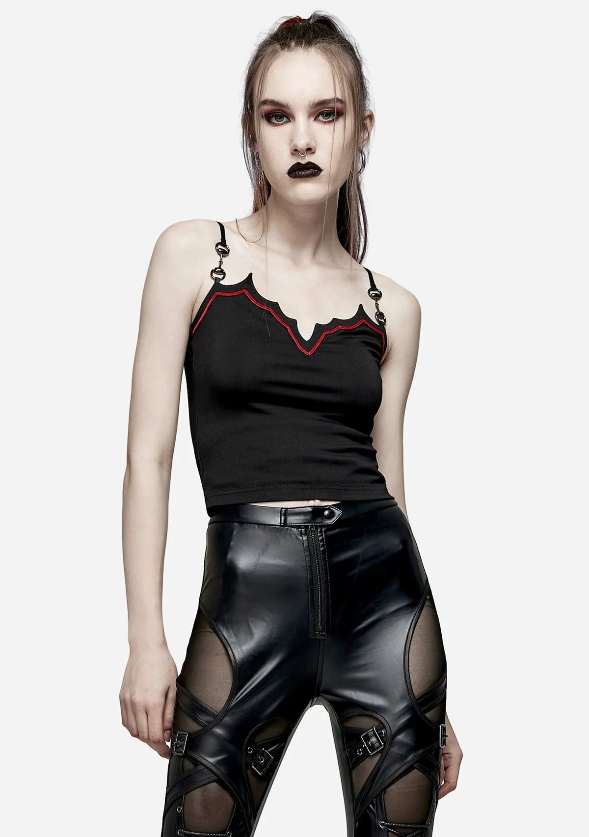 Goth Bat Collar Knit Tank sold by Shasilo Goth product image thumbnail 2