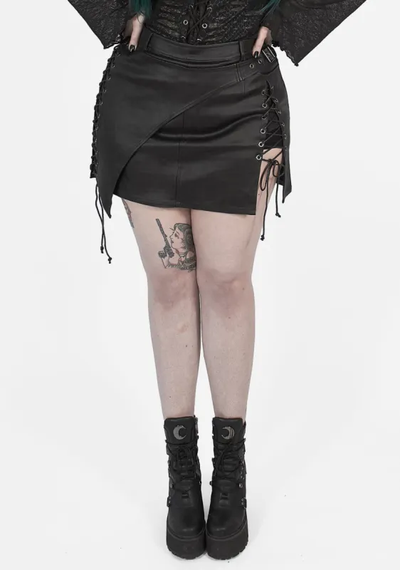 Irregular Plus Size Steampunk Half Skirt sold by Shasilo Goth