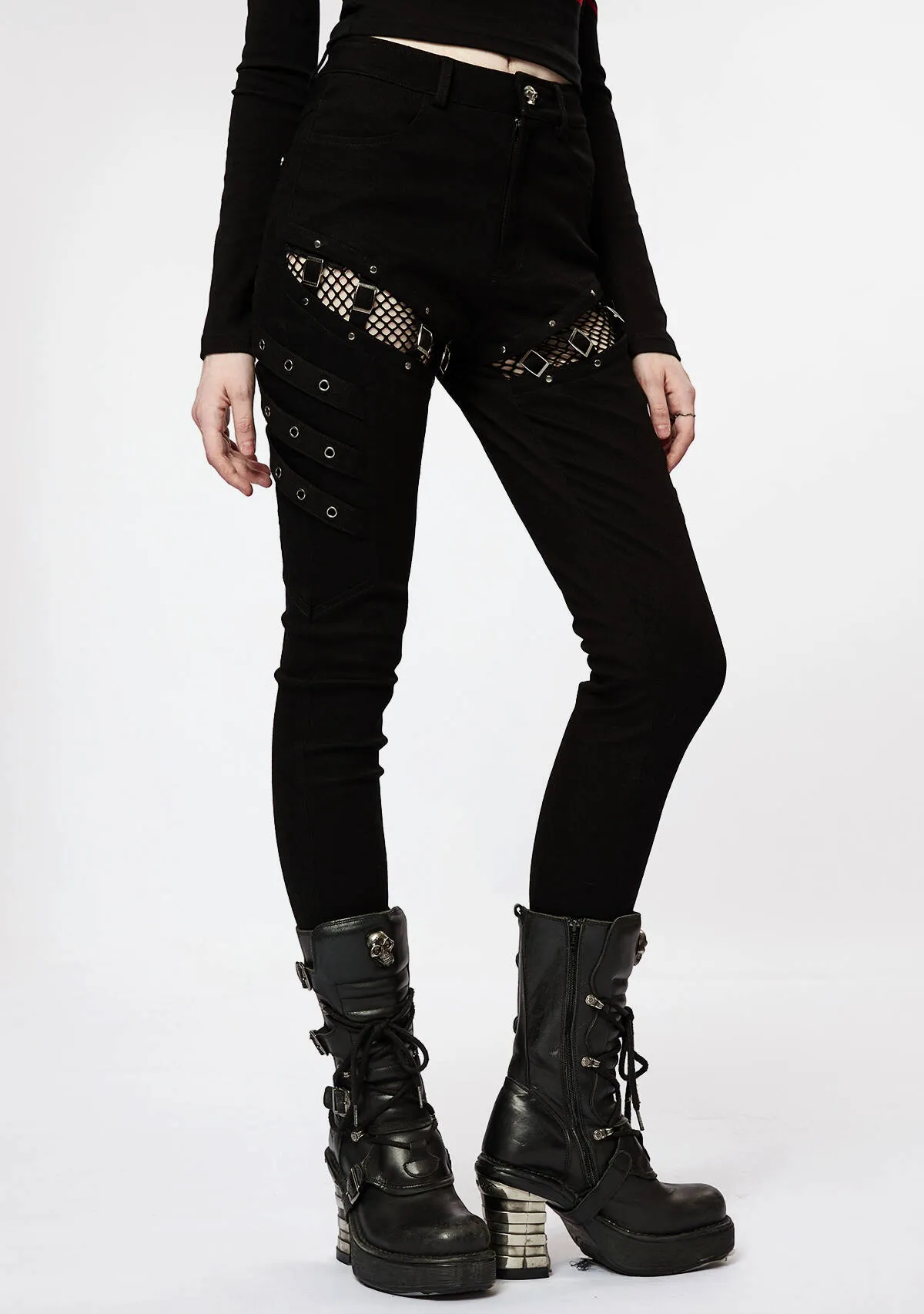 Punk Tight Long Pants sold by Shasilo Goth
