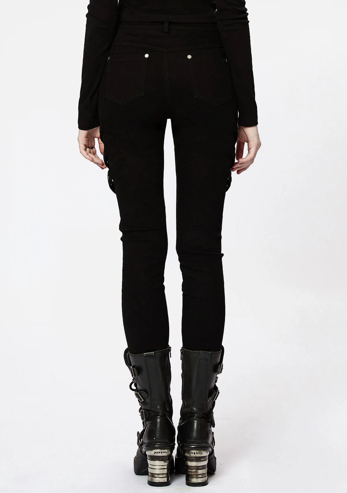 Punk Tight Long Pants sold by Shasilo Goth product image thumbnail 5