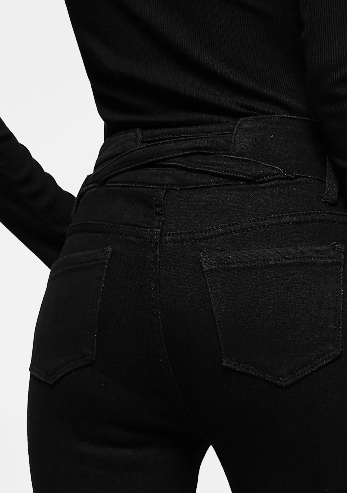 Punk Tight Fit Denim Pants sold by Shasilo Goth product image thumbnail 2