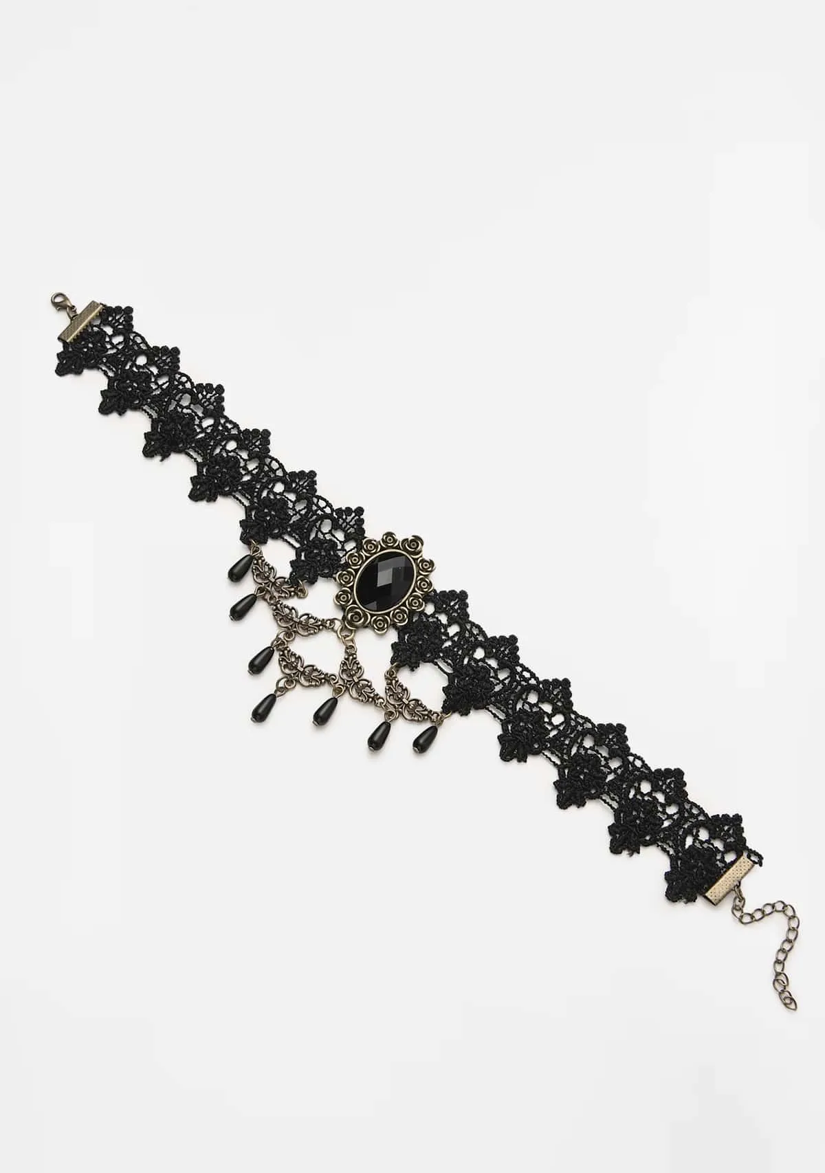 Gothic Black Lace Choker sold by Shasilo Goth product image thumbnail 2