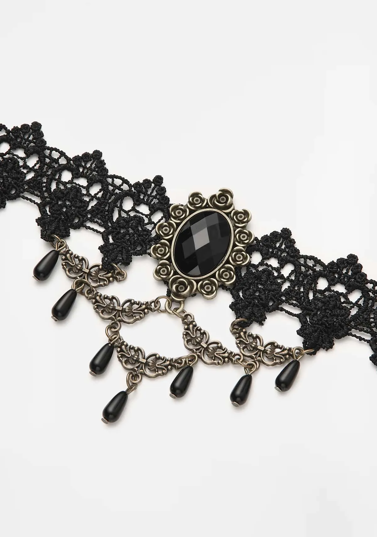 Gothic Black Lace Choker sold by Shasilo Goth