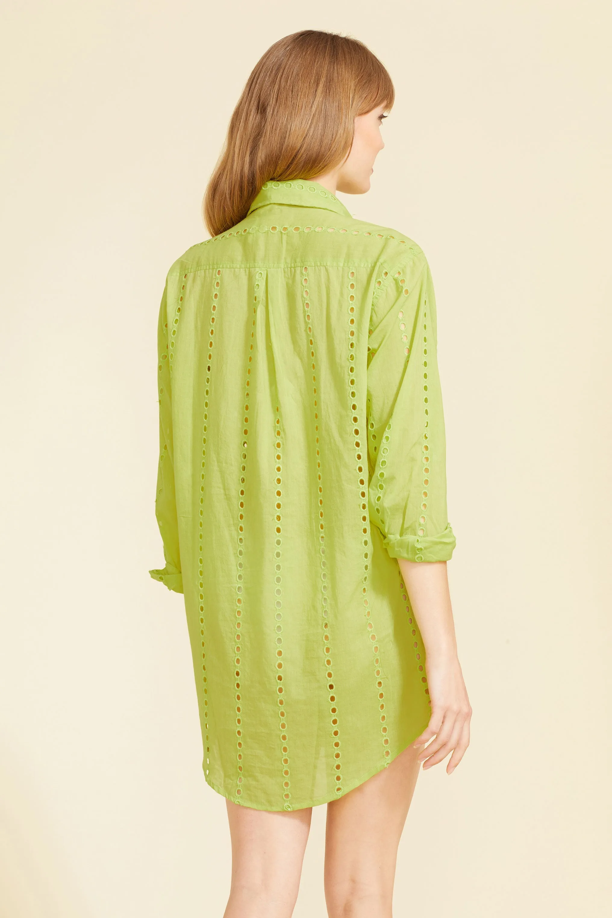 Positano Shirt Dress - Chartreuse sold by Sitano product image thumbnail 5