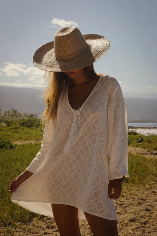 Siena Bell Sleeve Dress - White sold by Sitano