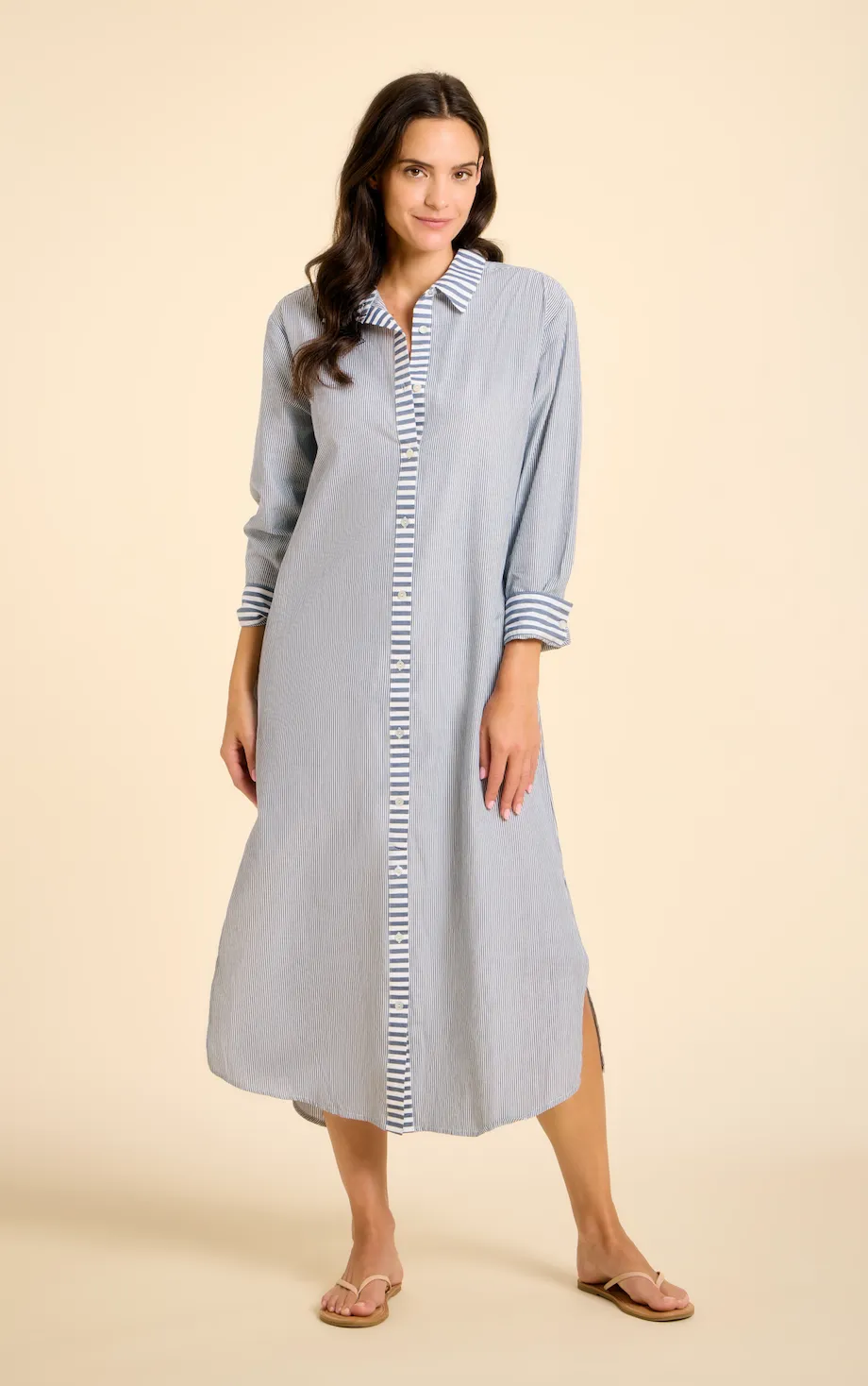 Riga Dress - Navy Stripes sold by Sitano