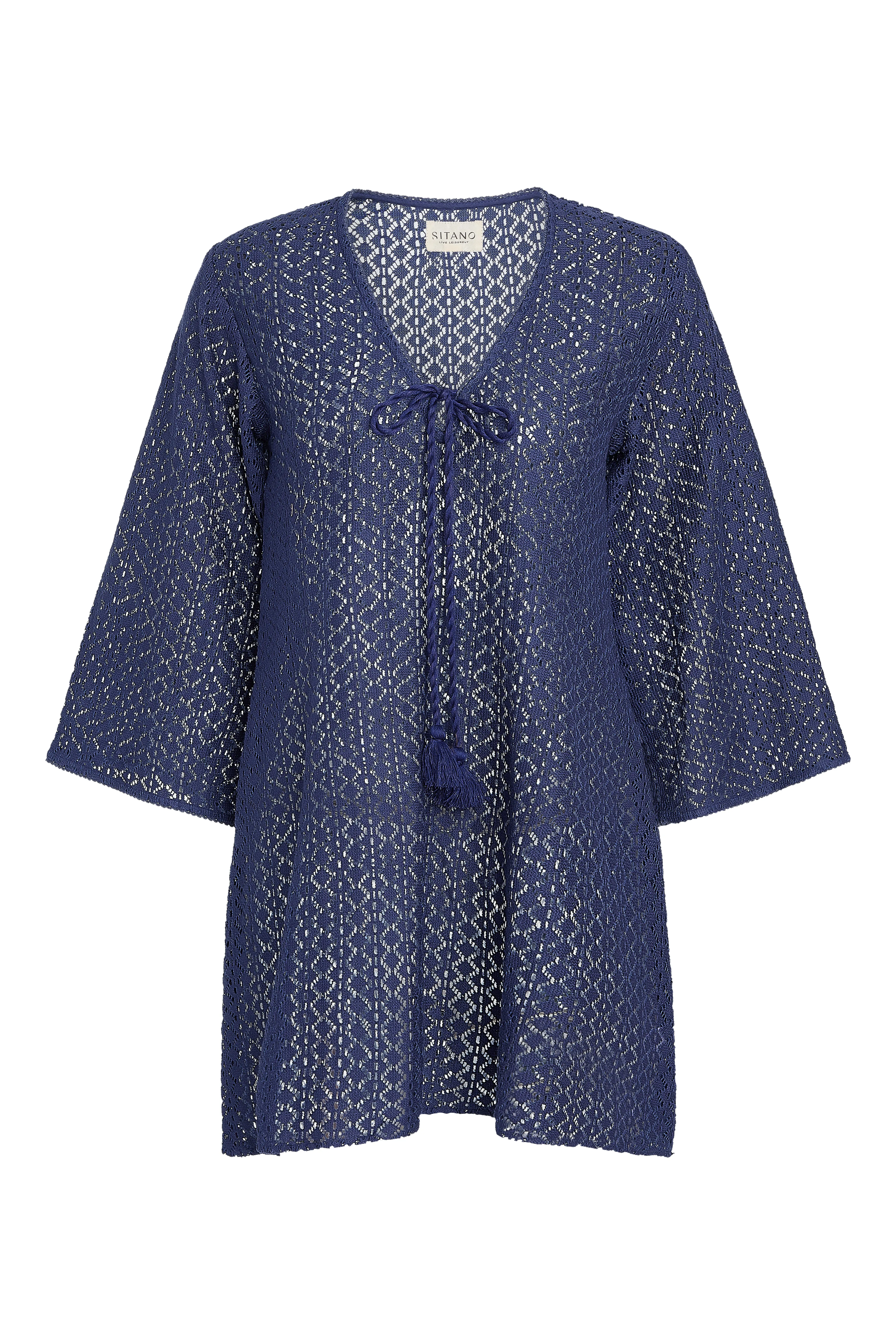 Sorrento Bell Sleeve Dress - Aria Crochet in Navy sold by Sitano product image thumbnail 5