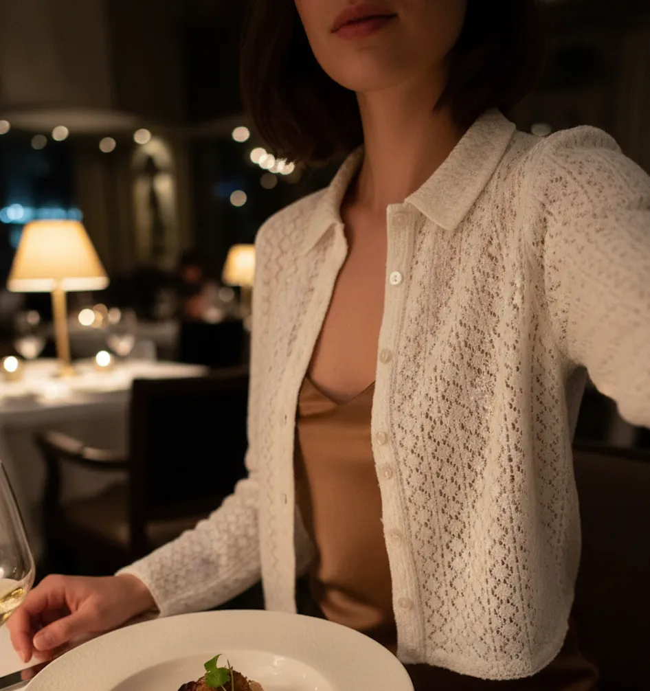 Dinner Sweater - White sold by Sitano product image thumbnail 2
