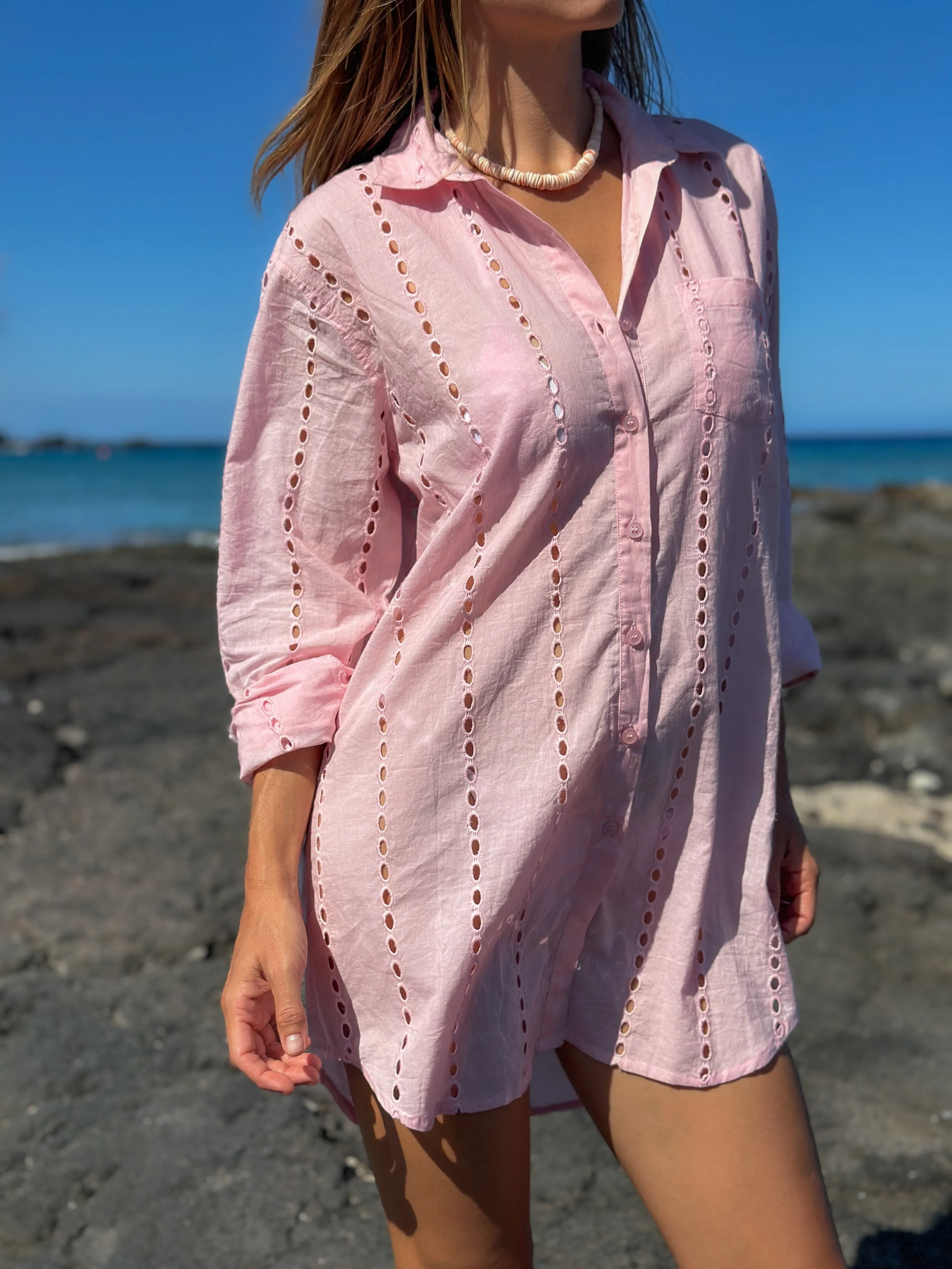 Positano Shirt Dress - Light Pink sold by Sitano product image thumbnail 4