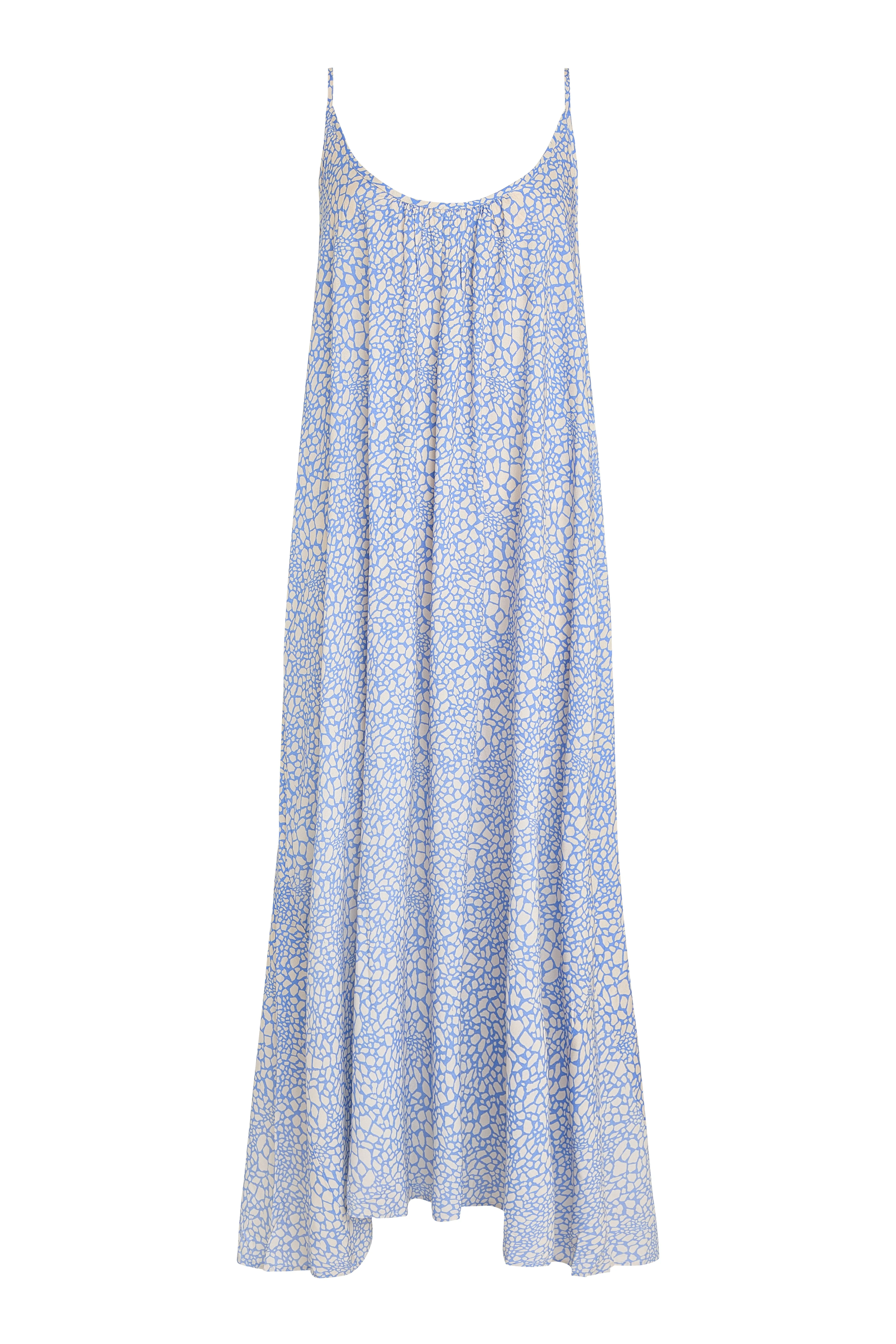 Malfi Dress - Blue & Cream Animal Print sold by Sitano product image thumbnail 5