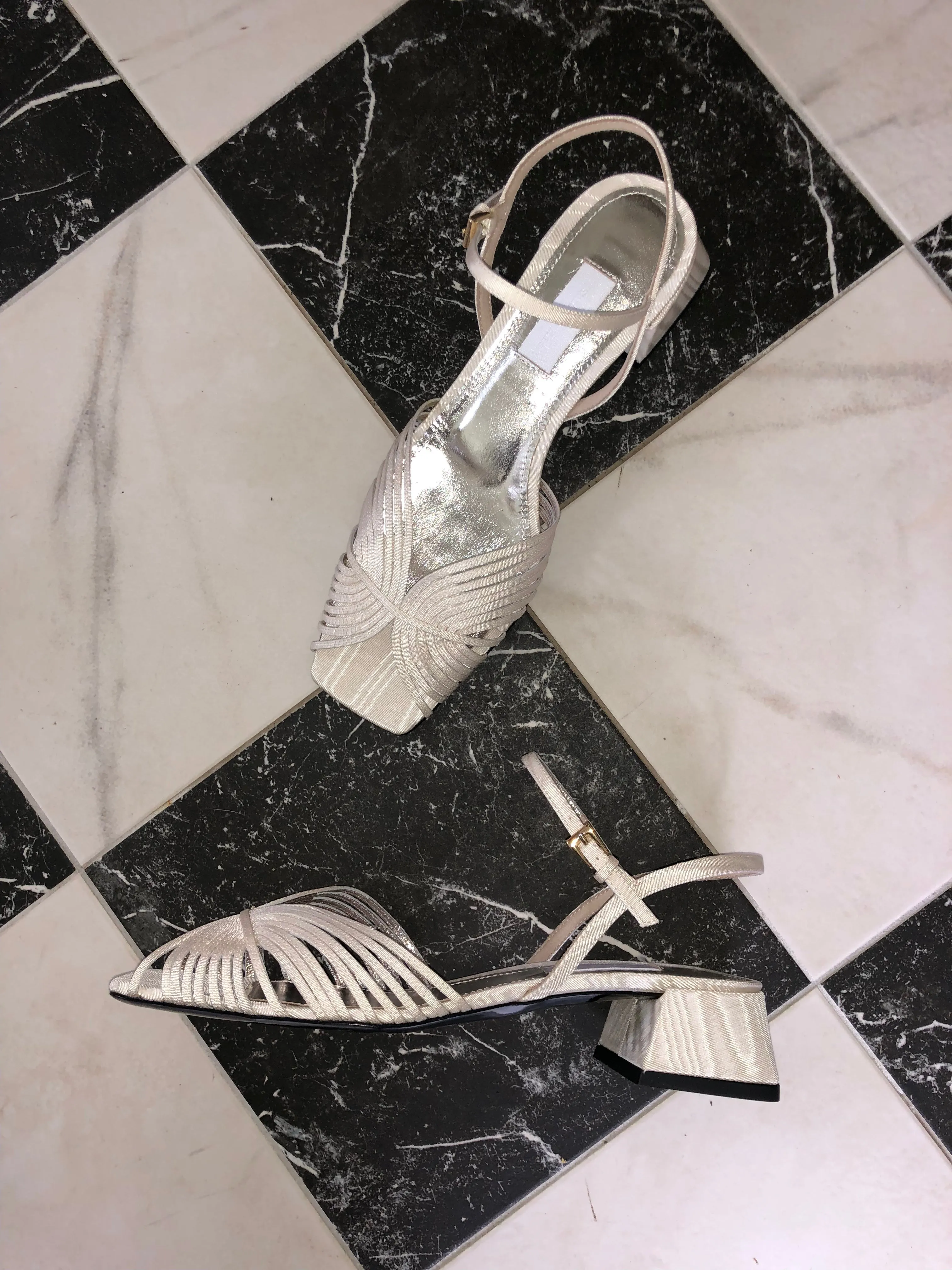 moire low 70s sandal sold by Suzanne Rae product image thumbnail 3