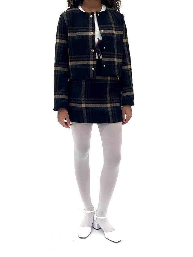 cropped snap jacket sold by Suzanne Rae