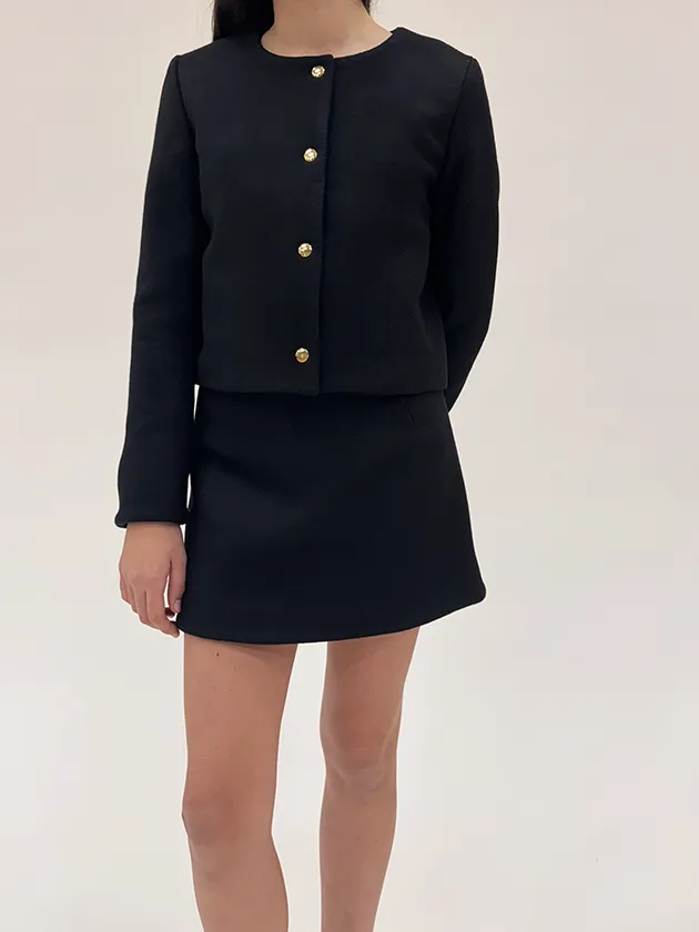 cropped snap jacket sold by Suzanne Rae