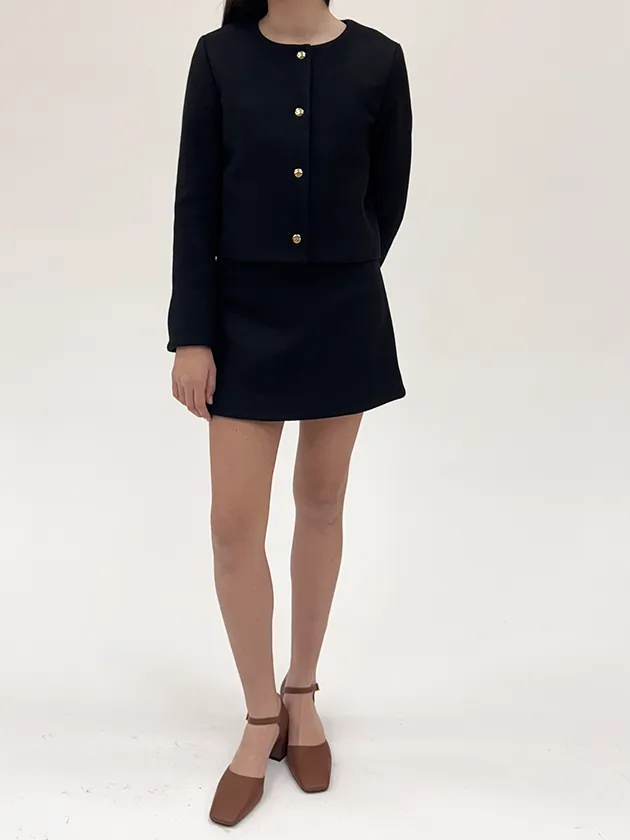 cropped snap jacket sold by Suzanne Rae product image thumbnail 3