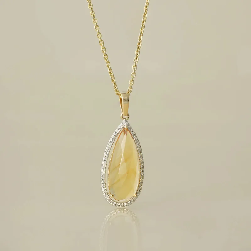 Venus Citrine Pendant Necklace sold by Vibe With Moi