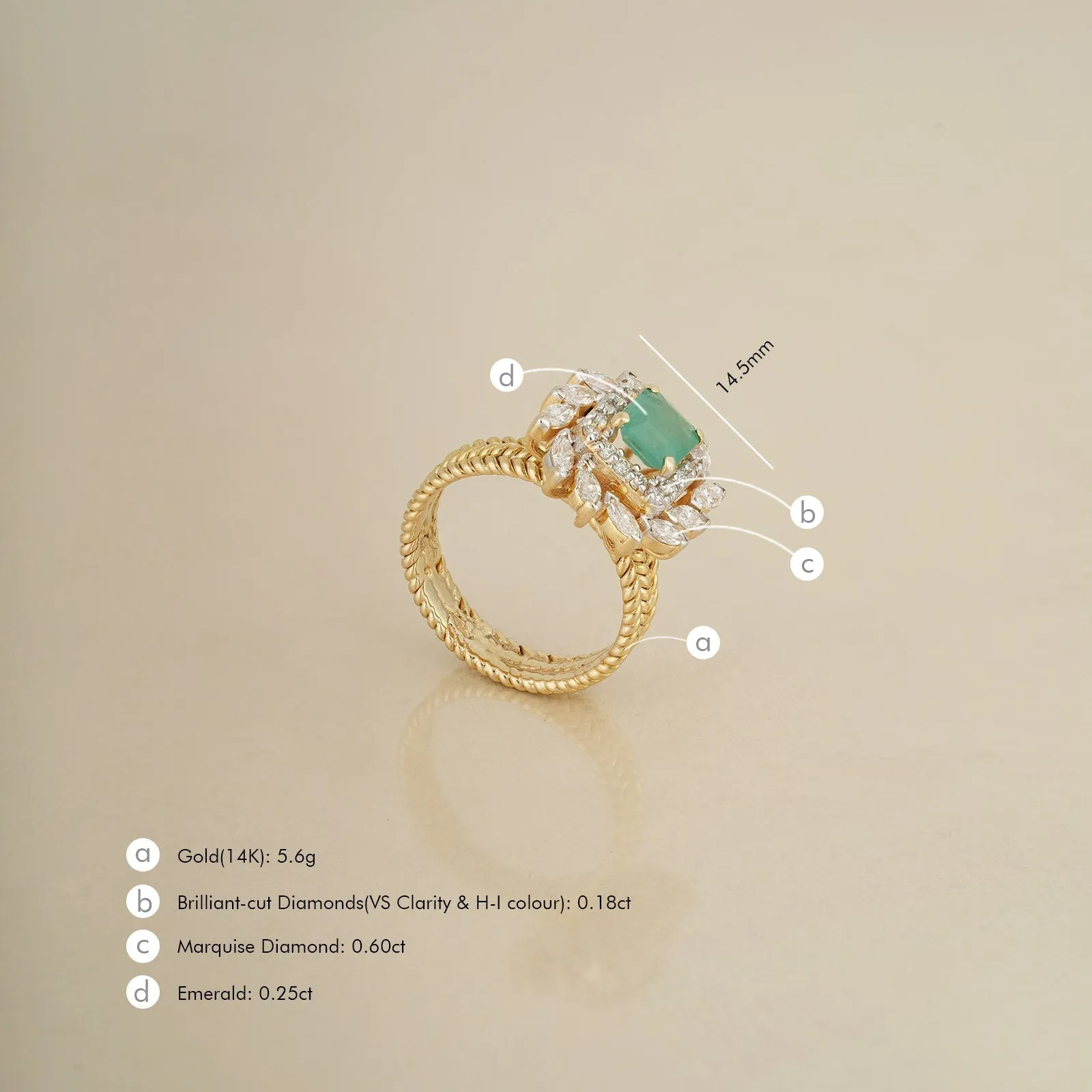 Eden Emerald Ring sold by Vibe With Moi product image thumbnail 4