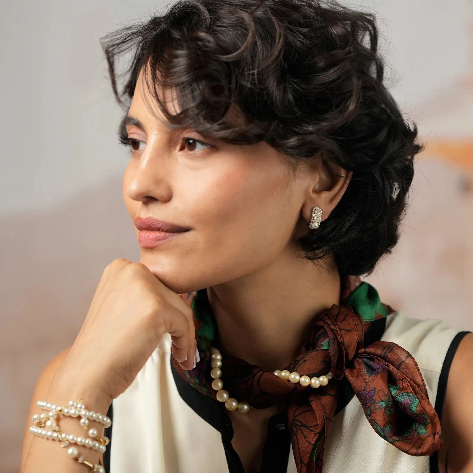 Chicago Mini Hoop Earrings sold by Vibe With Moi product image thumbnail 3