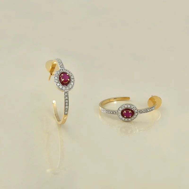 Runa Ruby Earrings sold by Vibe With Moi