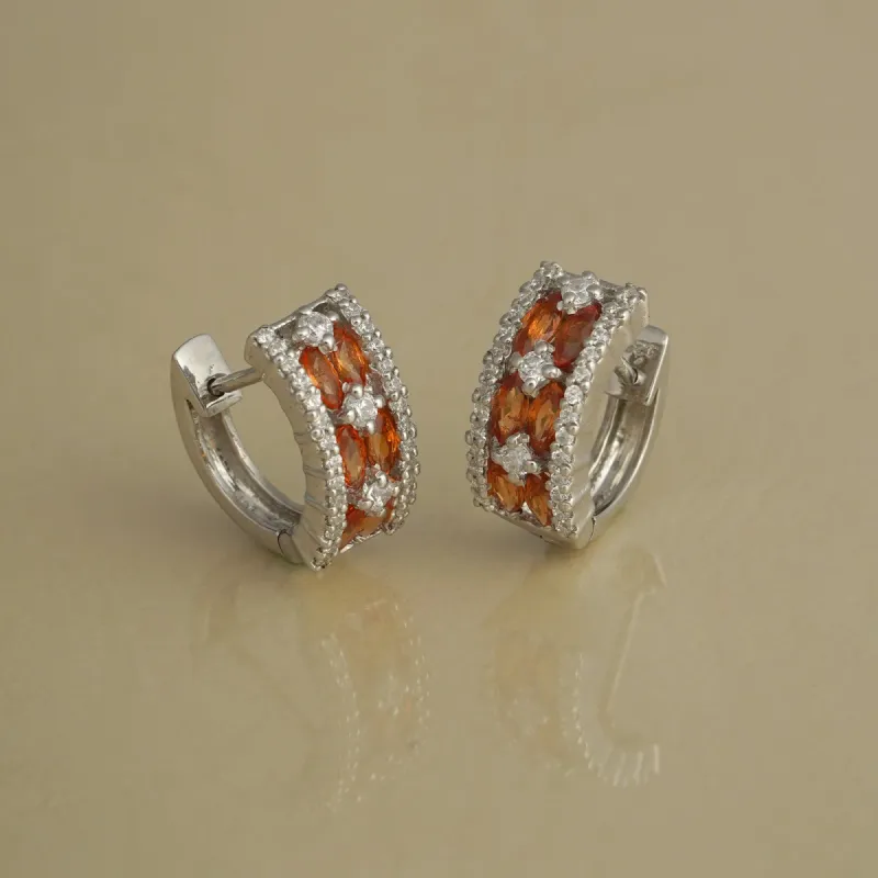 Phoebe Orange Sapphire Earrings sold by Vibe With Moi