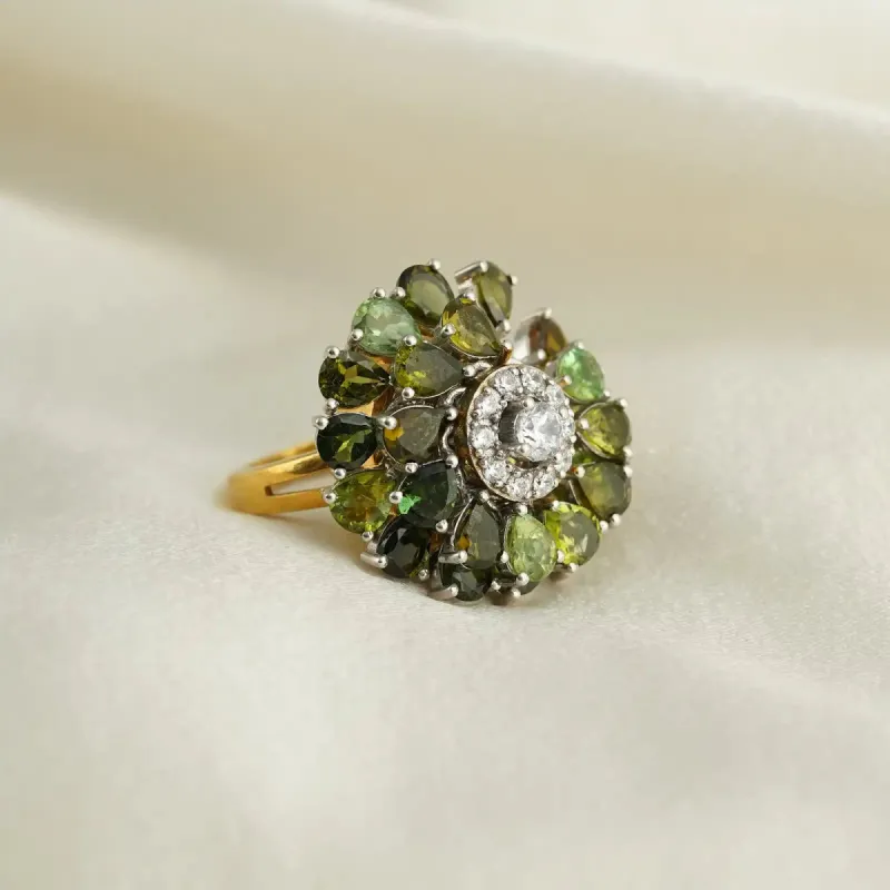 Dahlia Olive Ring sold by Vibe With Moi