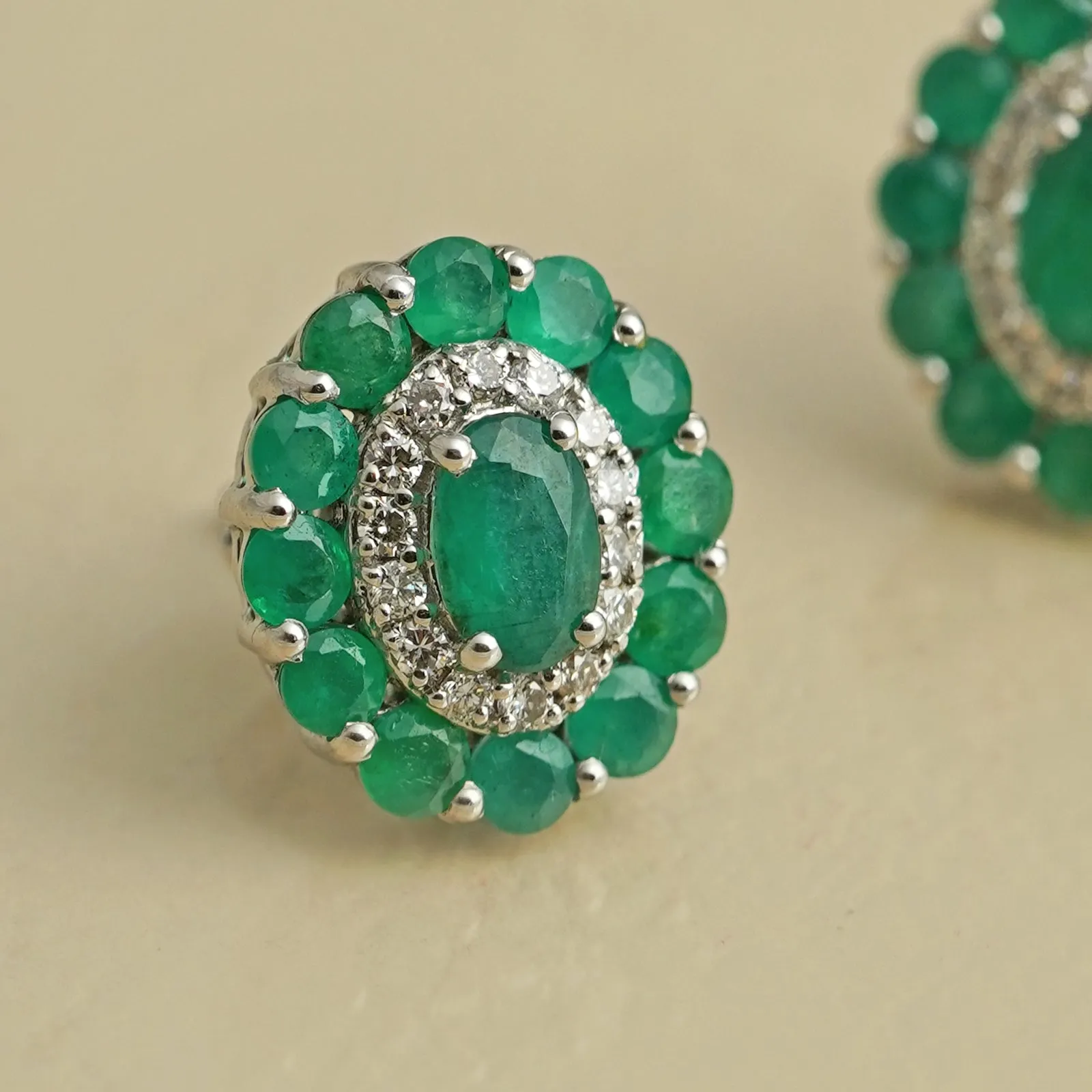 Azure Emerald Ear Studs sold by Vibe With Moi product image thumbnail 4