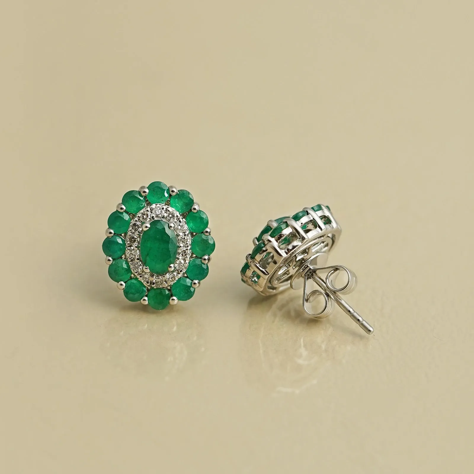 Azure Emerald Ear Studs sold by Vibe With Moi product image thumbnail 3