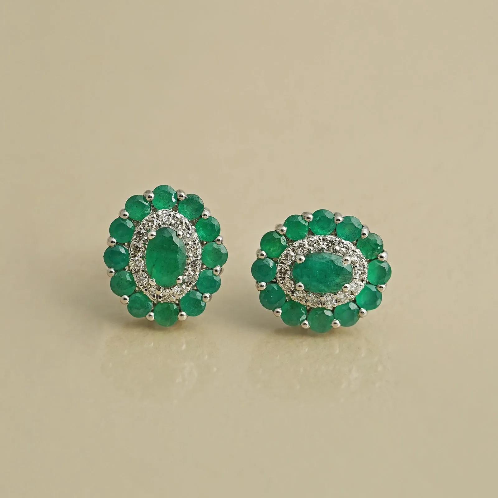 Azure Emerald Ear Studs sold by Vibe With Moi