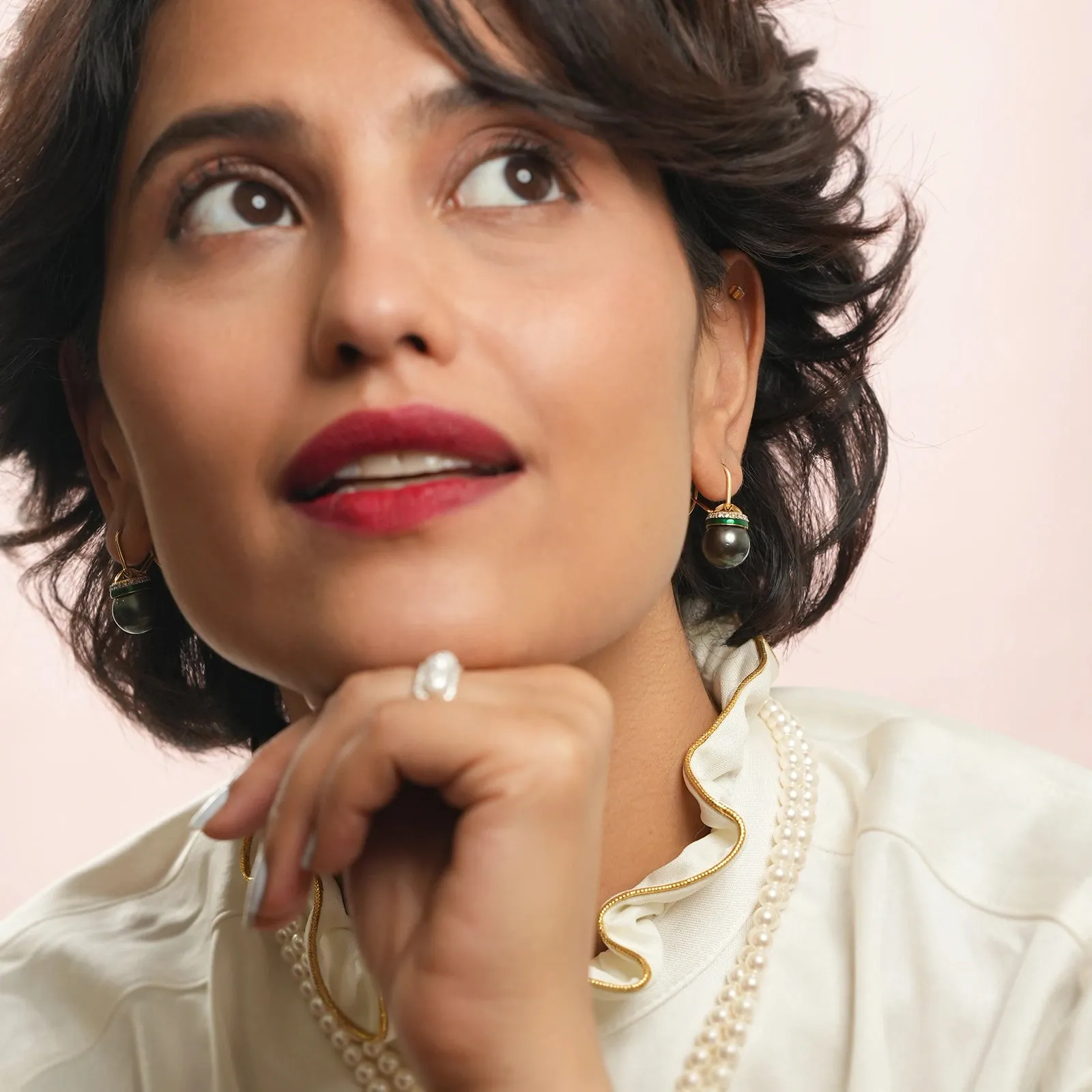 Chloe Tahitian Pearl Earrings sold by Vibe With Moi product image thumbnail 3