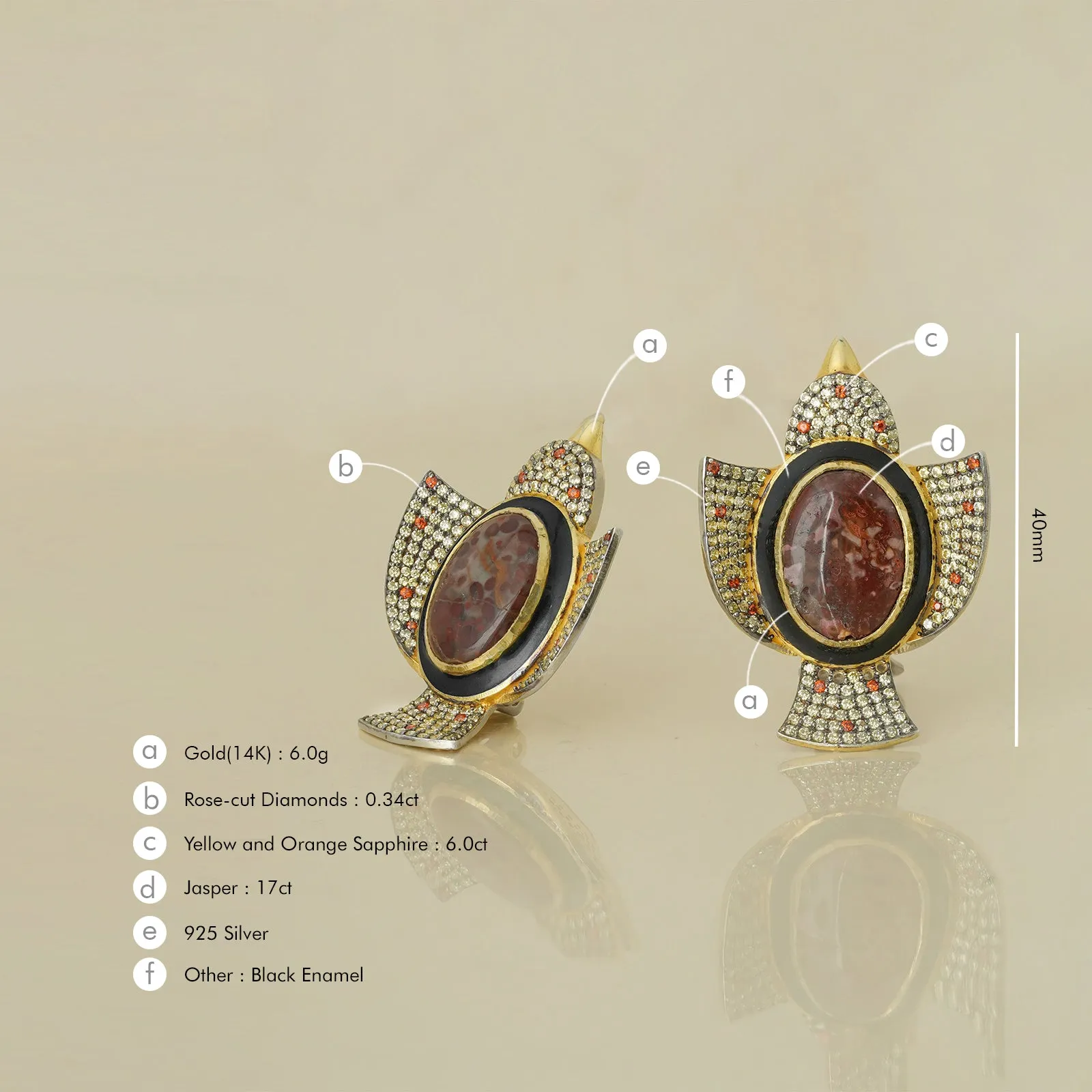 Sunbird Collar Clip sold by Vibe With Moi product image thumbnail 4