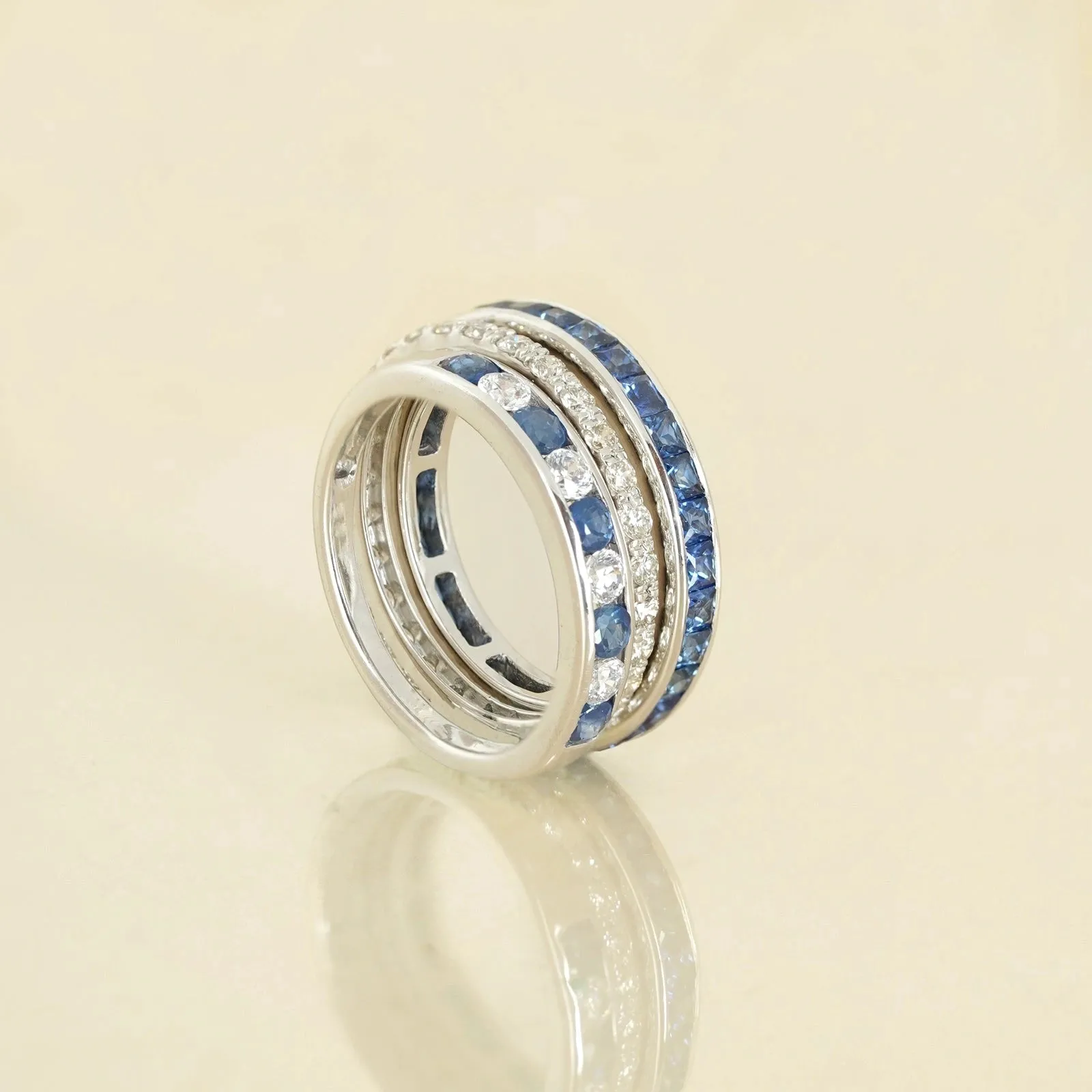 Stella Blue Sapphire Ring Set sold by Vibe With Moi product image thumbnail 3