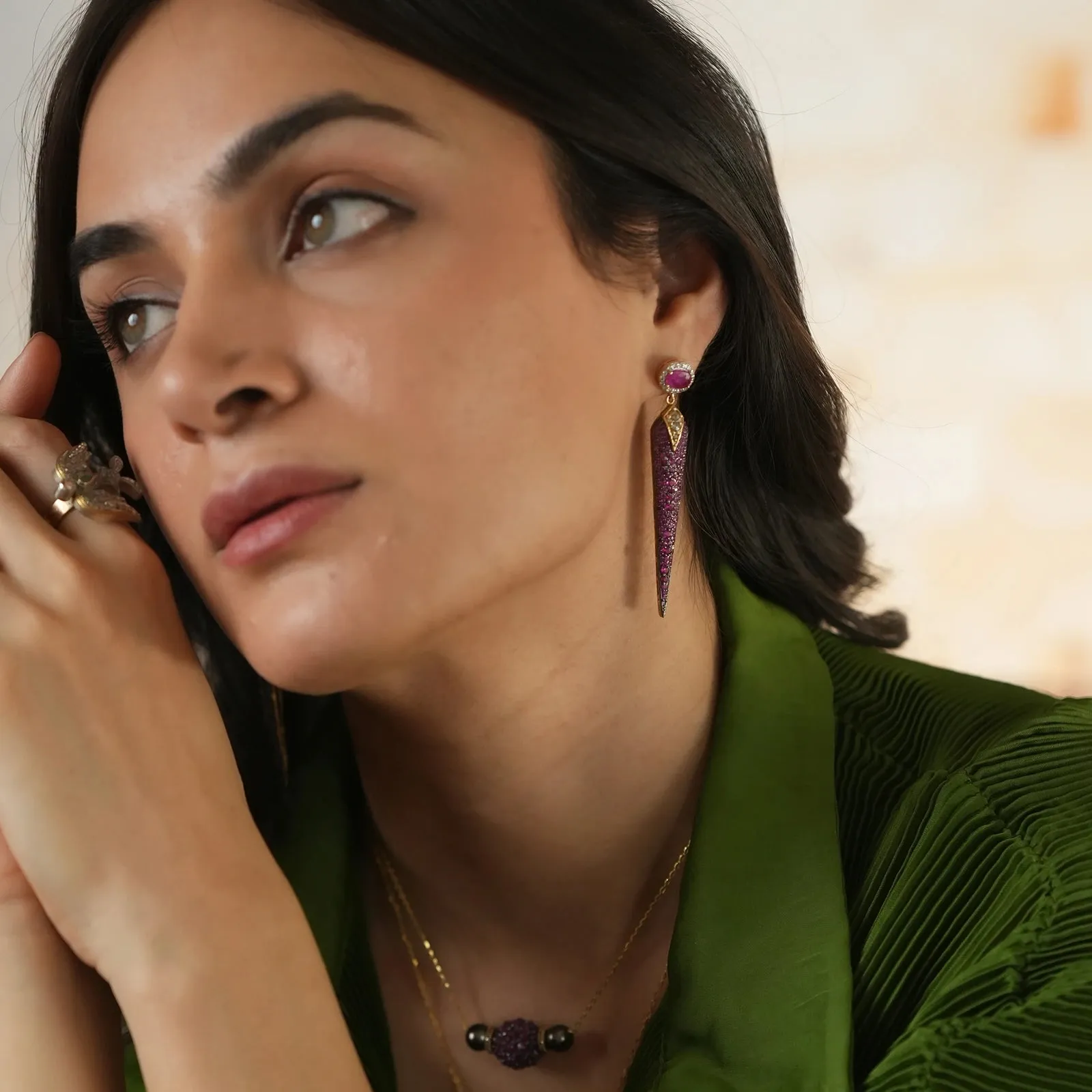 Rosa Ruby Earrings sold by Vibe With Moi product image thumbnail 2