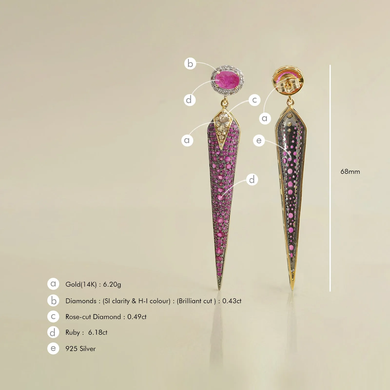 Rosa Ruby Earrings sold by Vibe With Moi product image thumbnail 4