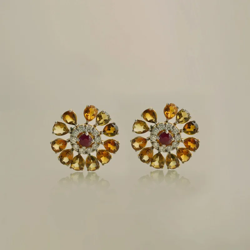 Dahlia Honey Ear Studs sold by Vibe With Moi
