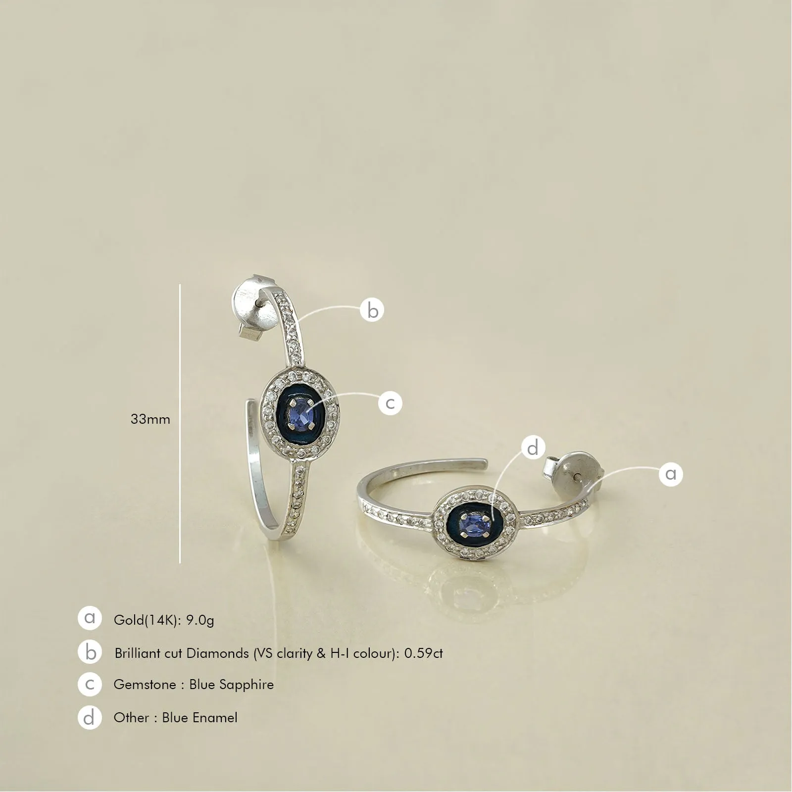 Runa Sapphire Earrings sold by Vibe With Moi product image thumbnail 5