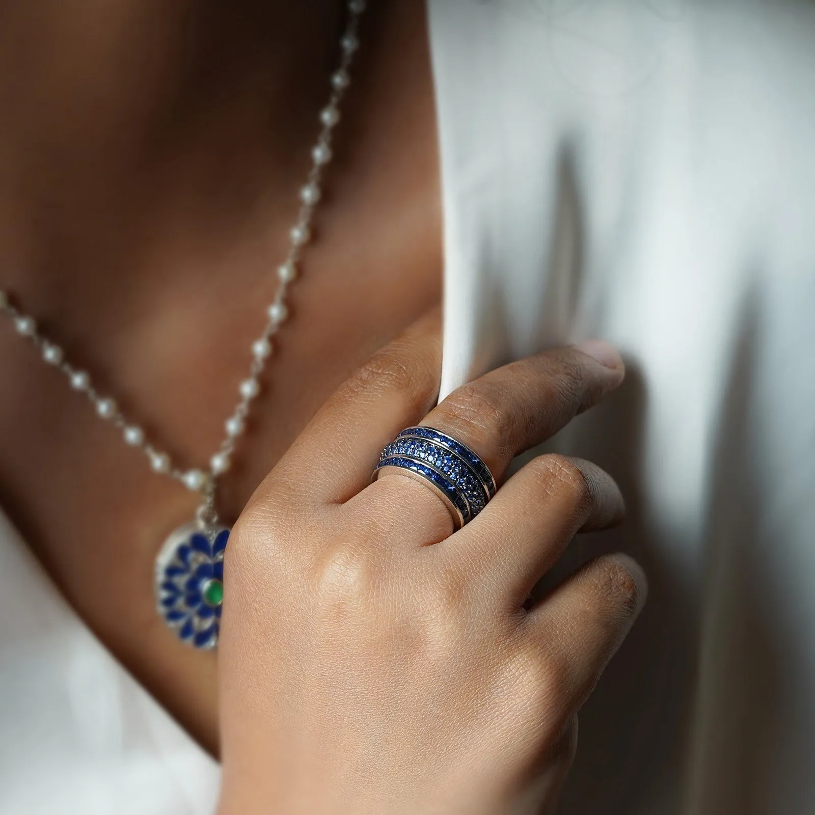 Mila Blue Sapphire Ring Set sold by Vibe With Moi product image thumbnail 2
