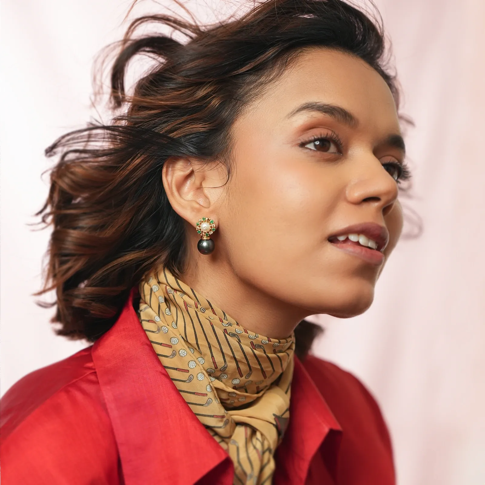 Jackie Tahitian Pearl Drop Earrings sold by Vibe With Moi product image thumbnail 3