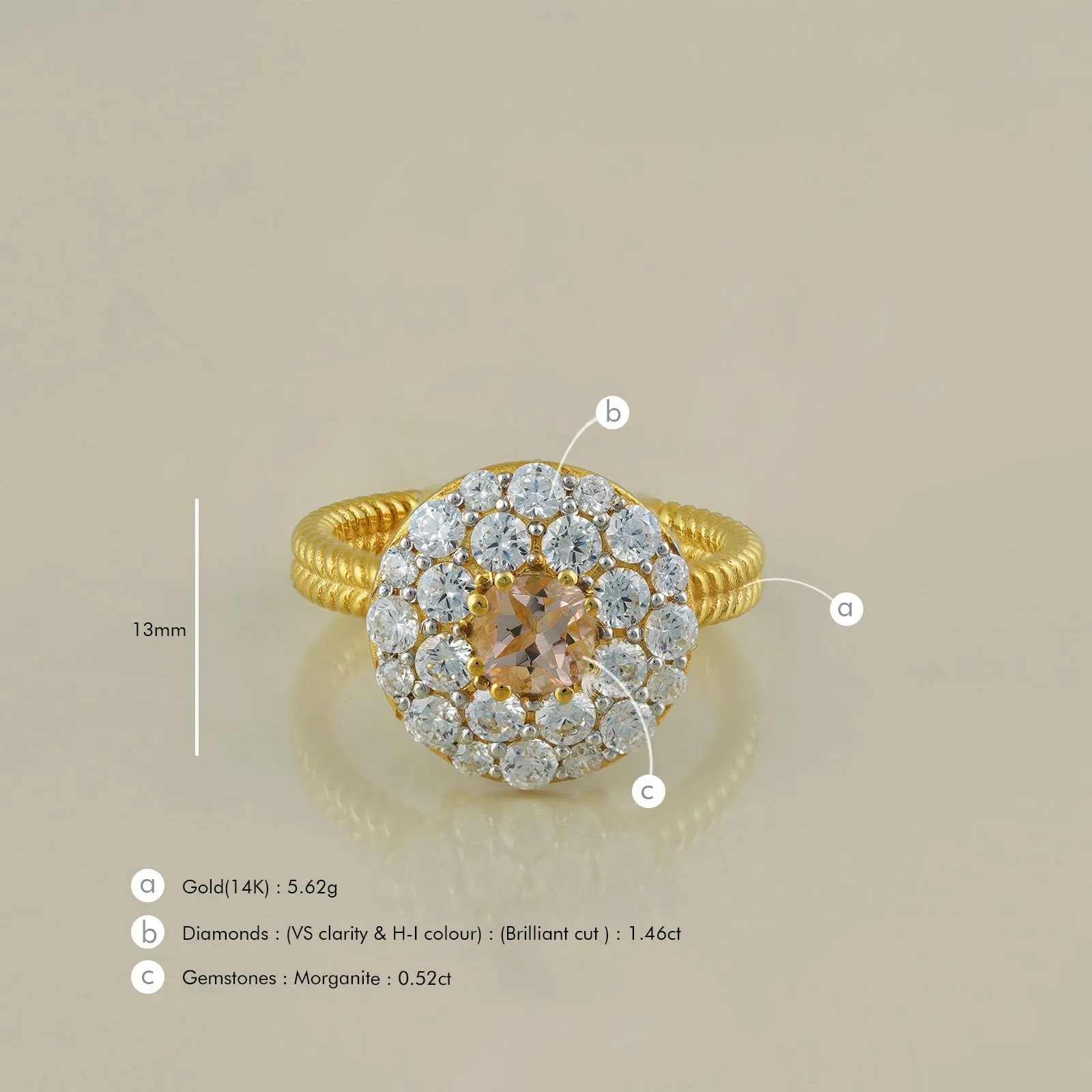 Megan Morganite Ring sold by Vibe With Moi product image thumbnail 4