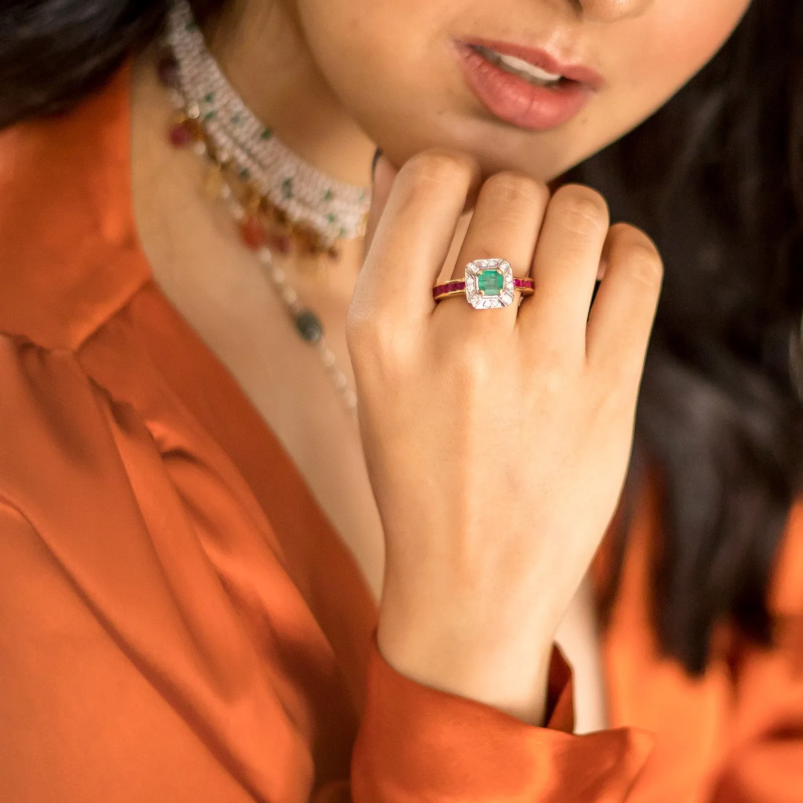 Nizam Emerald Ring sold by Vibe With Moi product image thumbnail 4