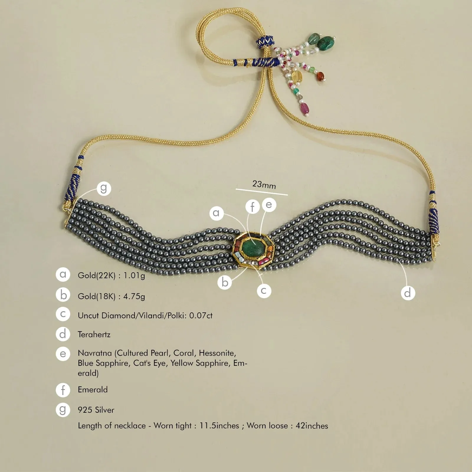 Gwalior Choker Necklace sold by Vibe With Moi product image thumbnail 4