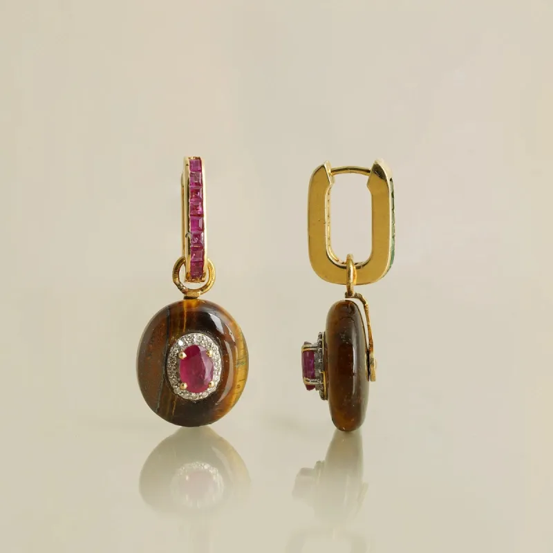 Rue Ruby Drop Earrings sold by Vibe With Moi