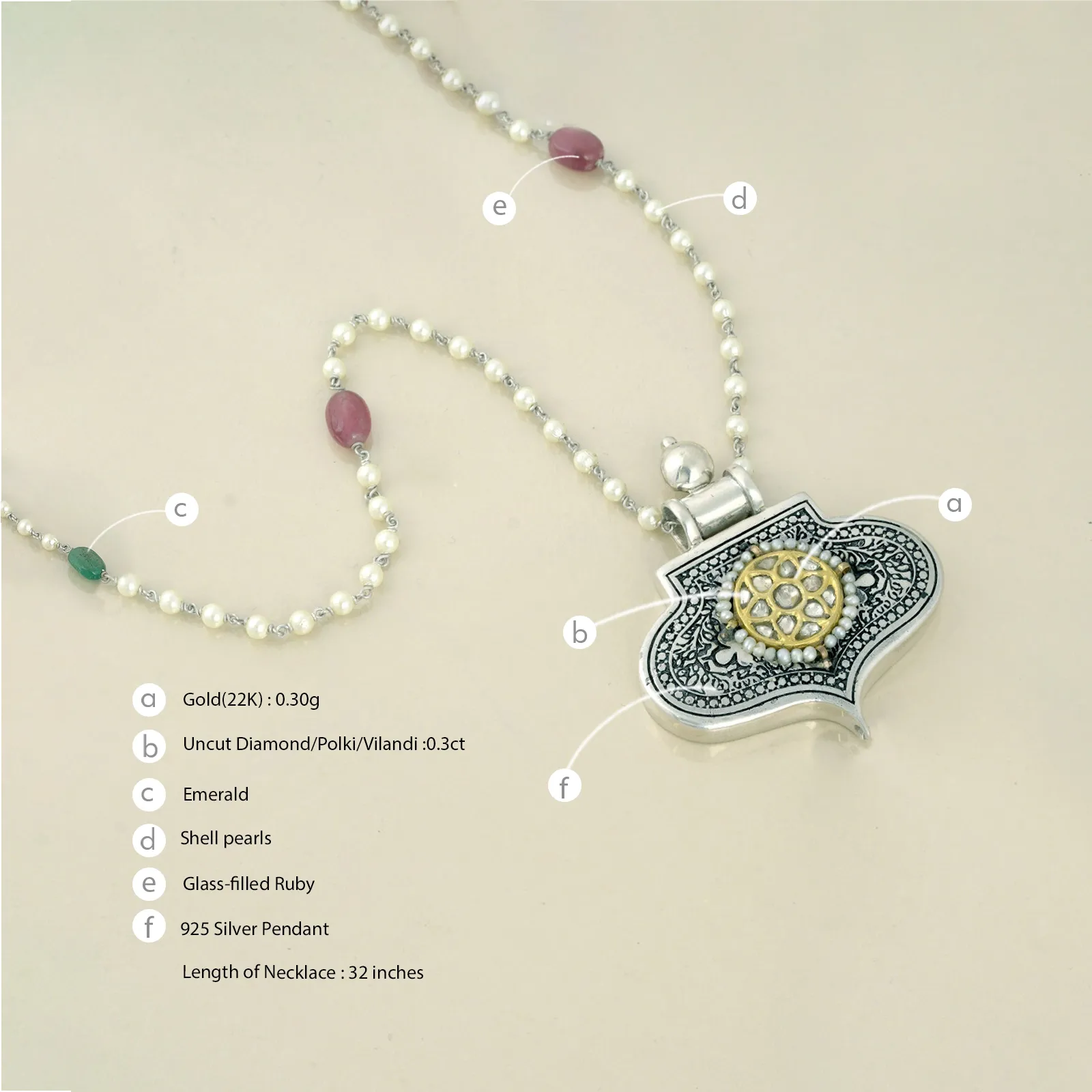 Red Mogul Necklace sold by Vibe With Moi product image thumbnail 3