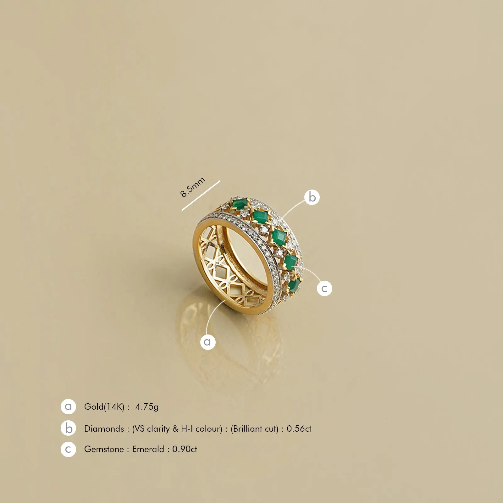 Freida Emerald Ring sold by Vibe With Moi product image thumbnail 4