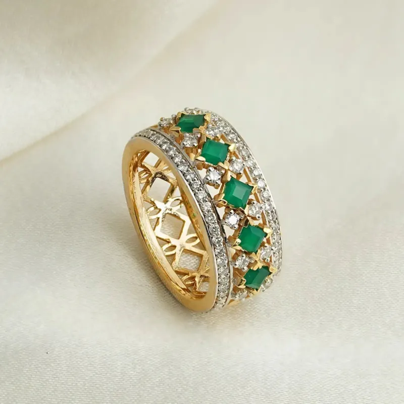 Freida Emerald Ring sold by Vibe With Moi