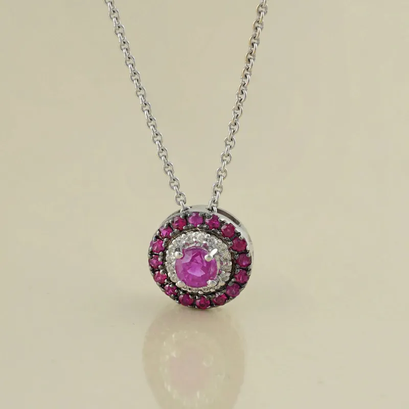 Azure Ruby Pendant Necklace sold by Vibe With Moi